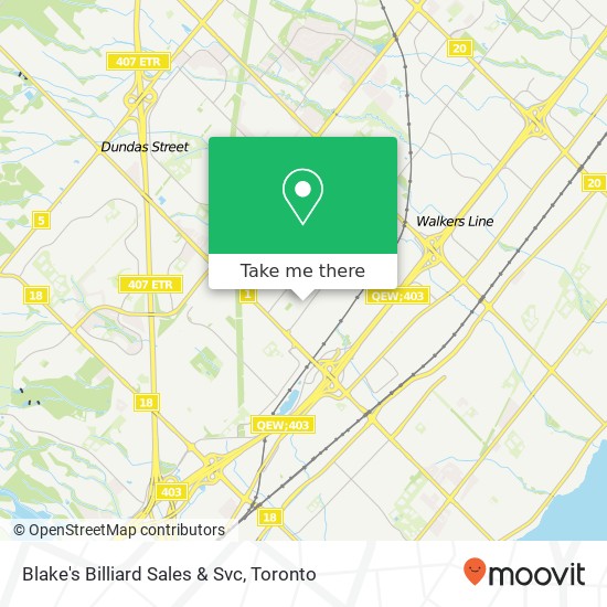 Blake's Billiard Sales & Svc map