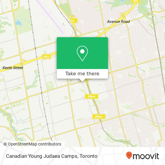 Canadian Young Judaea Camps map