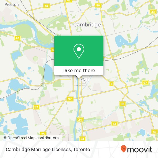 Cambridge Marriage Licenses map