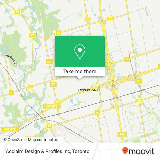 Acclaim Design & Profiles Inc map