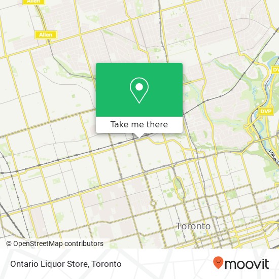 Ontario Liquor Store map