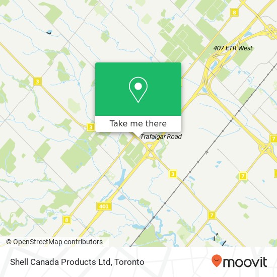 Shell Canada Products Ltd map