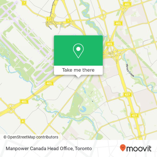 Manpower Canada Head Office map