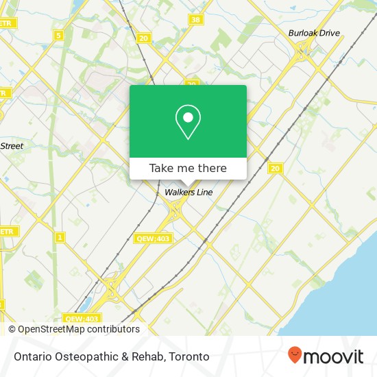 Ontario Osteopathic & Rehab map