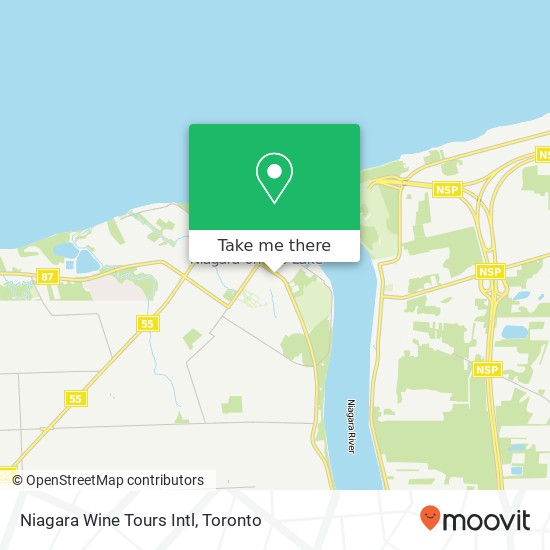 Niagara Wine Tours Intl map