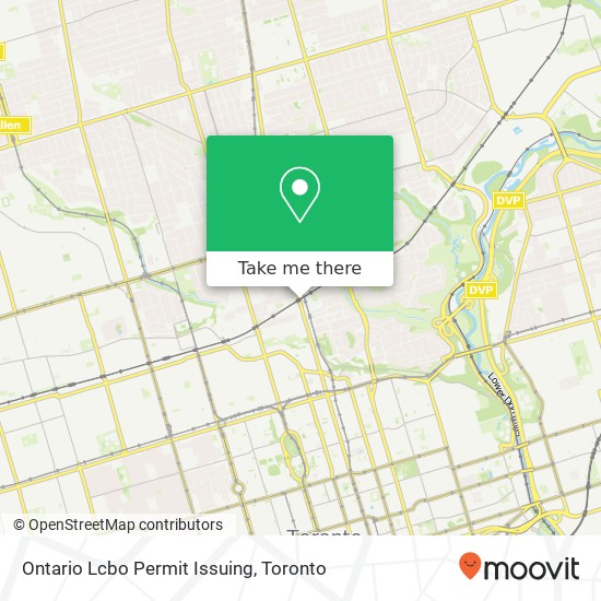 Ontario Lcbo Permit Issuing map