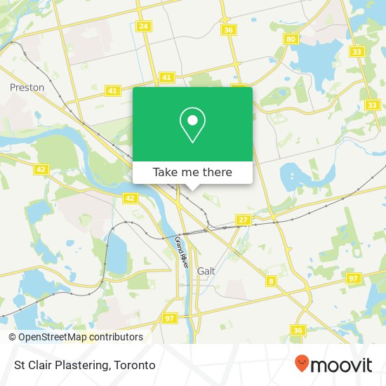 St Clair Plastering map