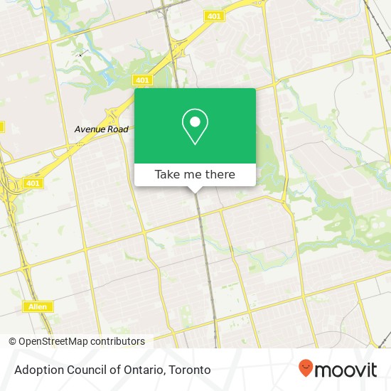 Adoption Council of Ontario map
