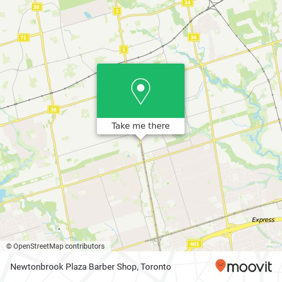 Newtonbrook Plaza Barber Shop map