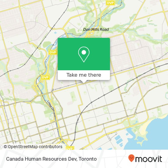 Canada Human Resources Dev map