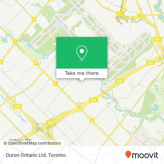 Duron Ontario Ltd map