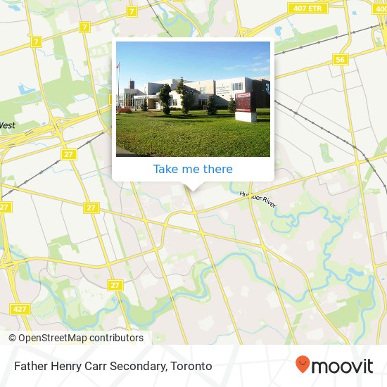 Father Henry Carr Secondary map