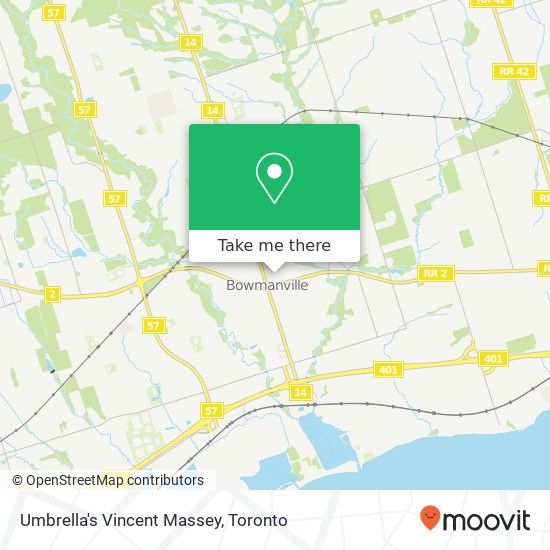 Umbrella's Vincent Massey map