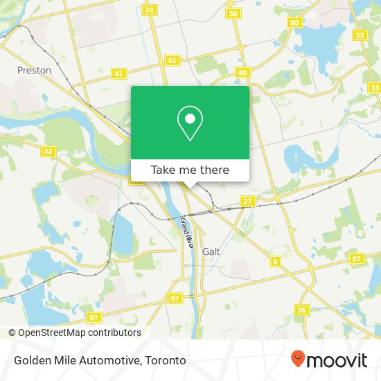 Golden Mile Automotive map