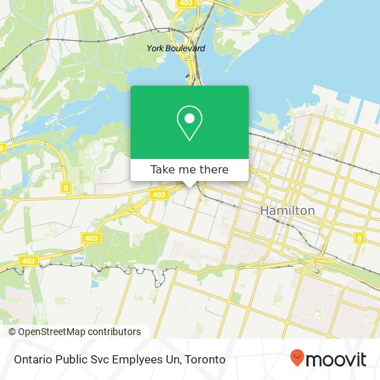 Ontario Public Svc Emplyees Un map