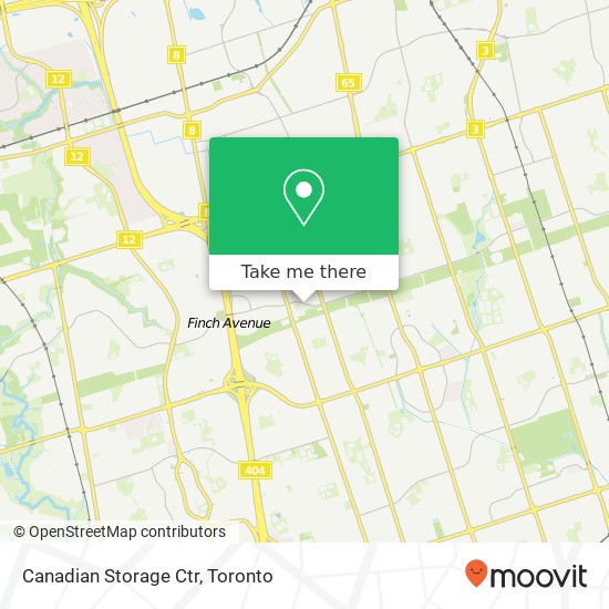 Canadian Storage Ctr map