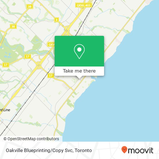 Oakville Blueprinting/Copy Svc map