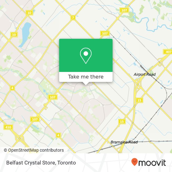 Belfast Crystal Store map