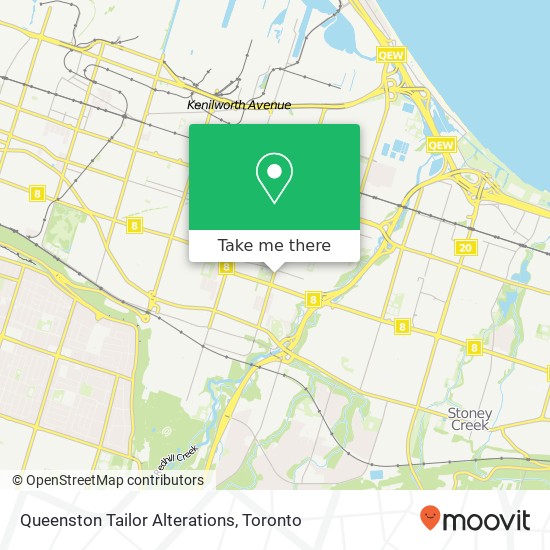 Queenston Tailor Alterations map