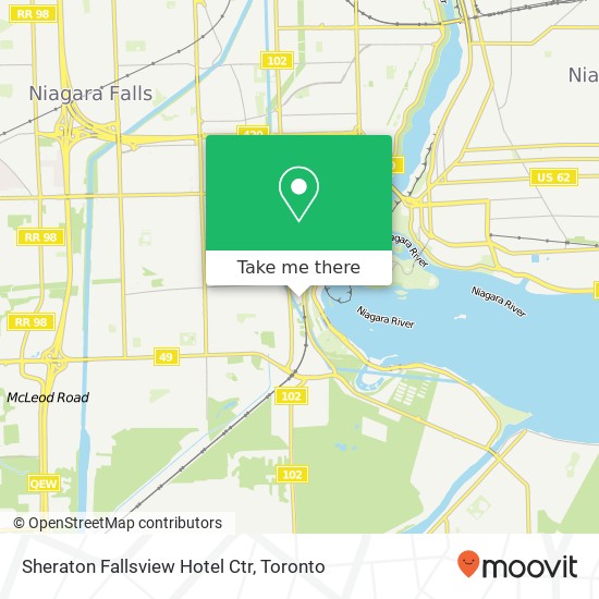 Sheraton Fallsview Hotel Ctr map