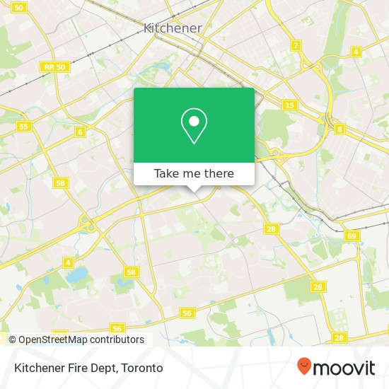 Kitchener Fire Dept map