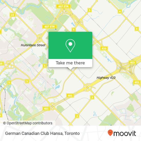 German Canadian Club Hansa map