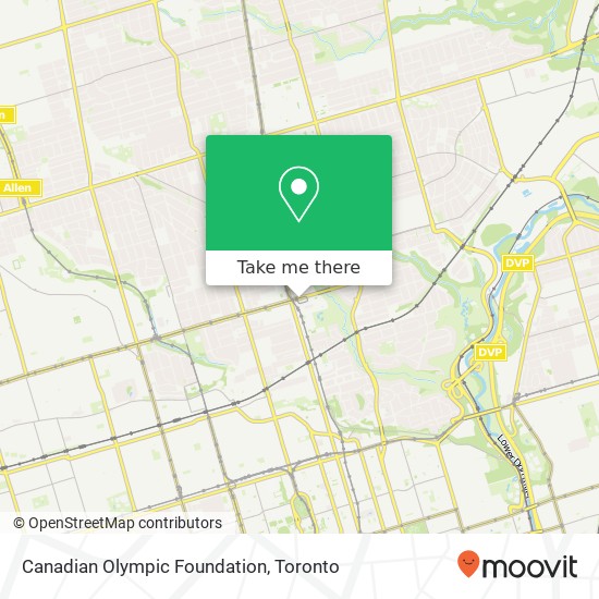 Canadian Olympic Foundation map