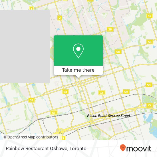 Rainbow Restaurant Oshawa map