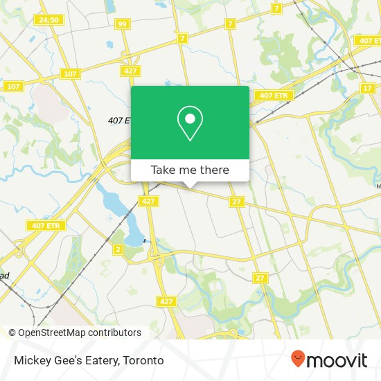 Mickey Gee's Eatery map