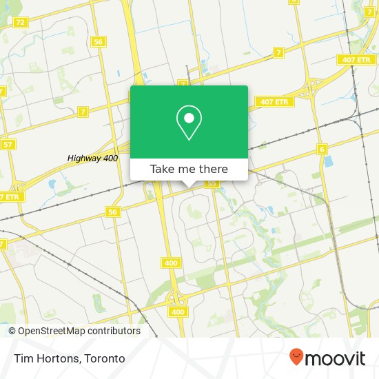 Tim Hortons map