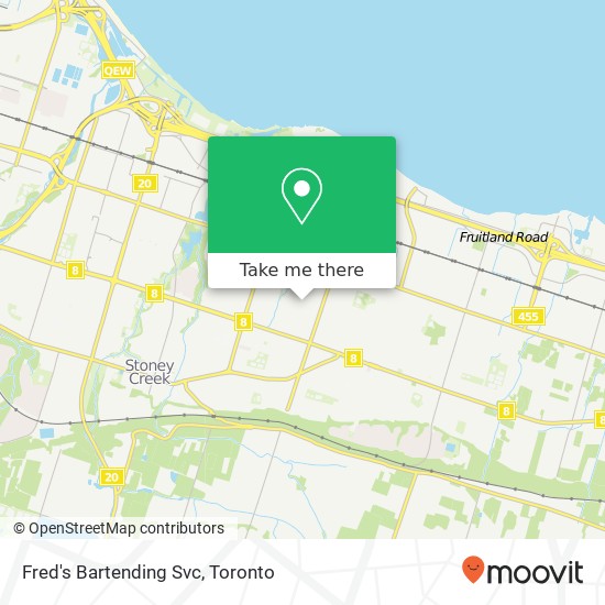 Fred's Bartending Svc map