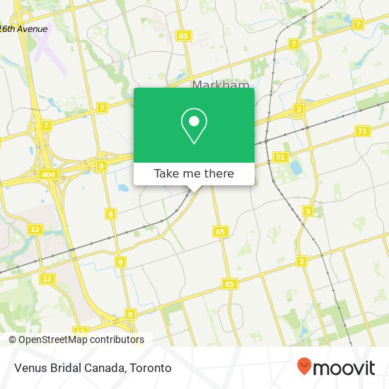 Venus Bridal Canada map