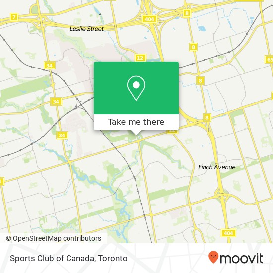 Sports Club of Canada map