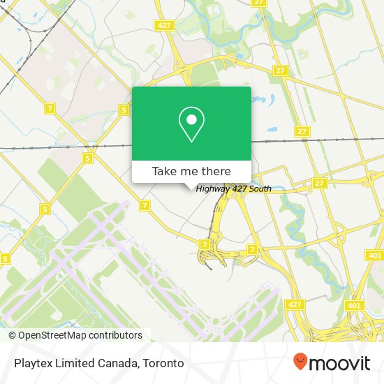 Playtex Limited Canada map
