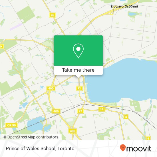 Prince of Wales School map