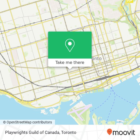 Playwrights Guild of Canada map