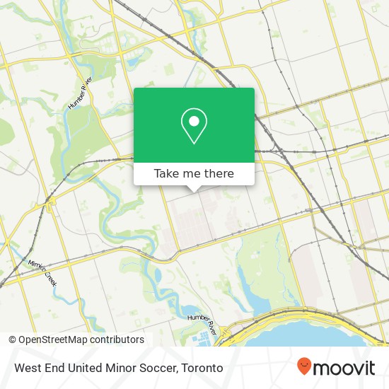 West End United Minor Soccer map