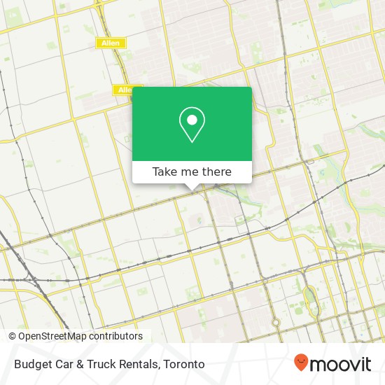 Budget Car & Truck Rentals map