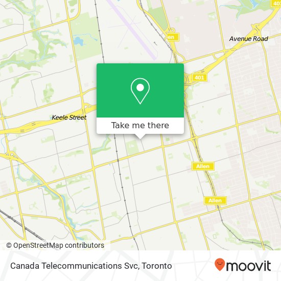 Canada Telecommunications Svc map
