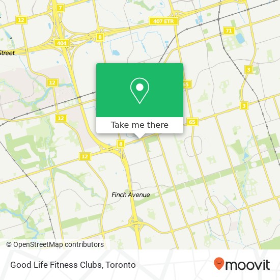 Good Life Fitness Clubs map