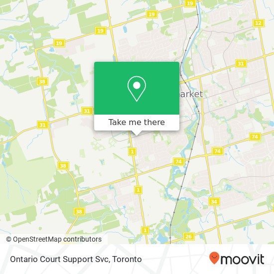 Ontario Court Support Svc map