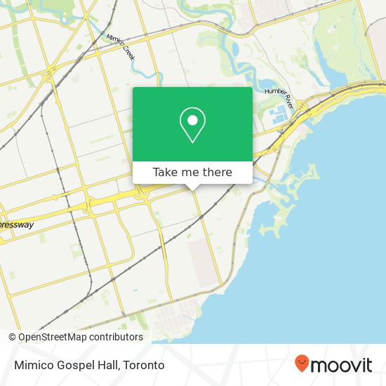 Mimico Gospel Hall map