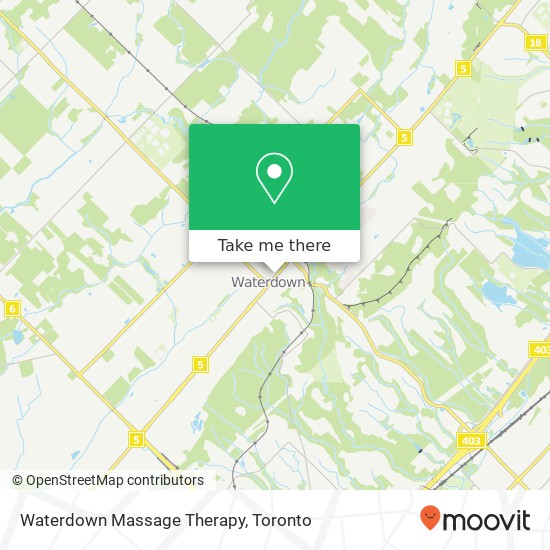Waterdown Massage Therapy map