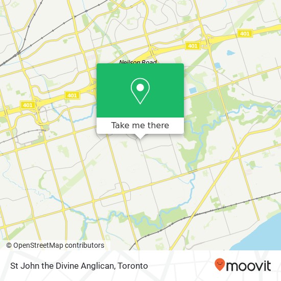 St John the Divine Anglican map