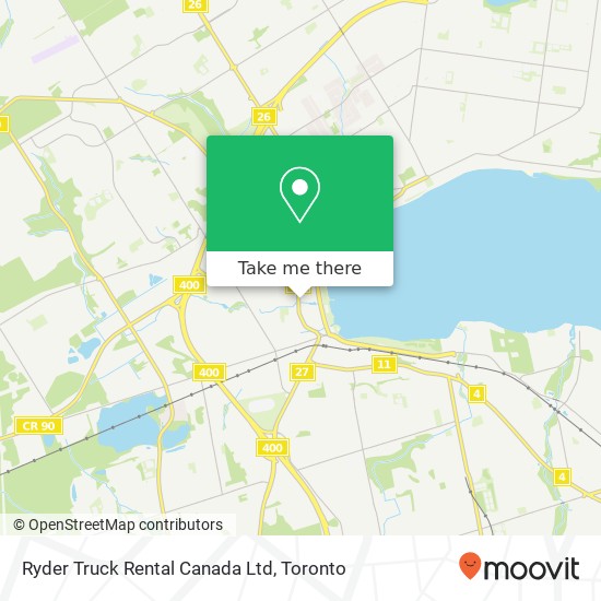 Ryder Truck Rental Canada Ltd map