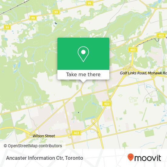 Ancaster Information Ctr map