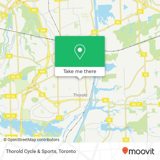 Thorold Cycle & Sports map