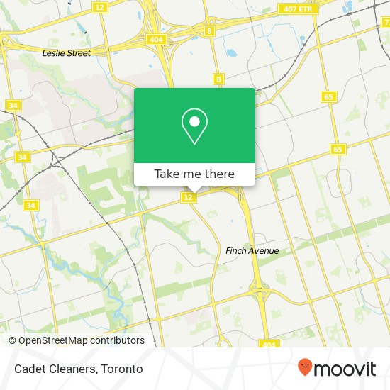 Cadet Cleaners map
