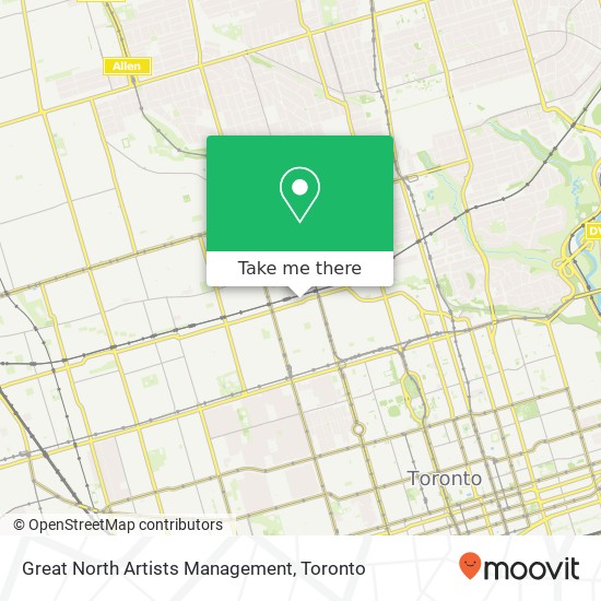 Great North Artists Management map