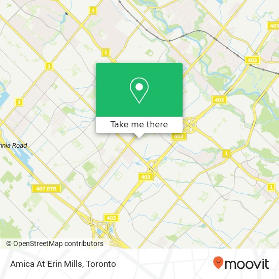 Amica At Erin Mills map